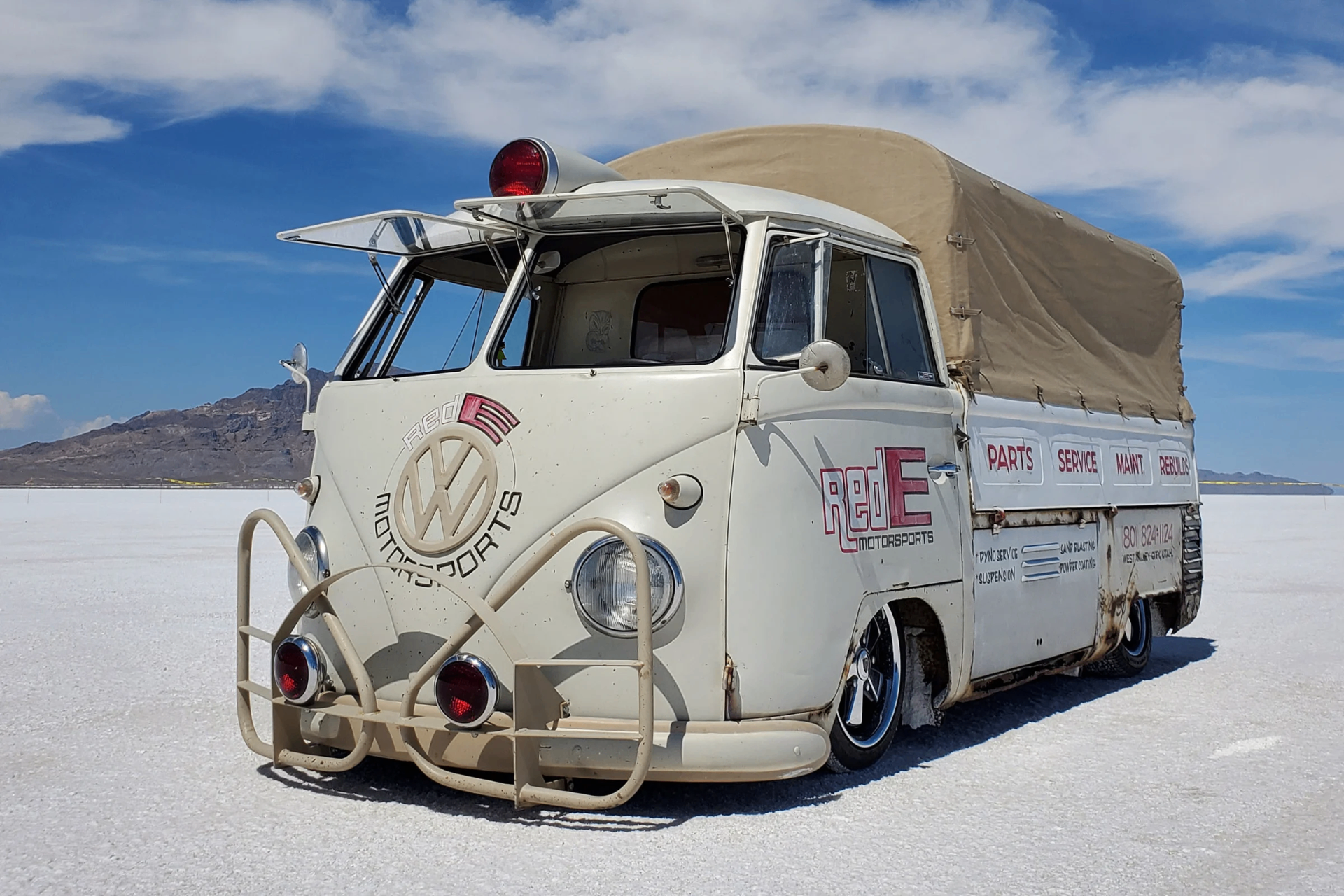 Red-E Bonneville aircooled VW build at the salt flats